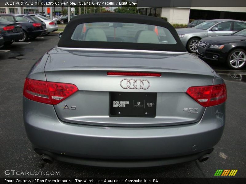 Quartz Grey Metallic / Light Grey 2011 Audi A5 2.0T quattro Convertible