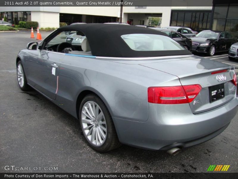 Quartz Grey Metallic / Light Grey 2011 Audi A5 2.0T quattro Convertible