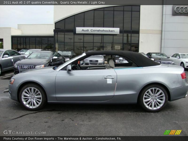 Quartz Grey Metallic / Light Grey 2011 Audi A5 2.0T quattro Convertible