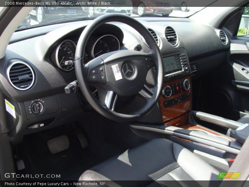 Arctic White / Black 2008 Mercedes-Benz ML 350 4Matic