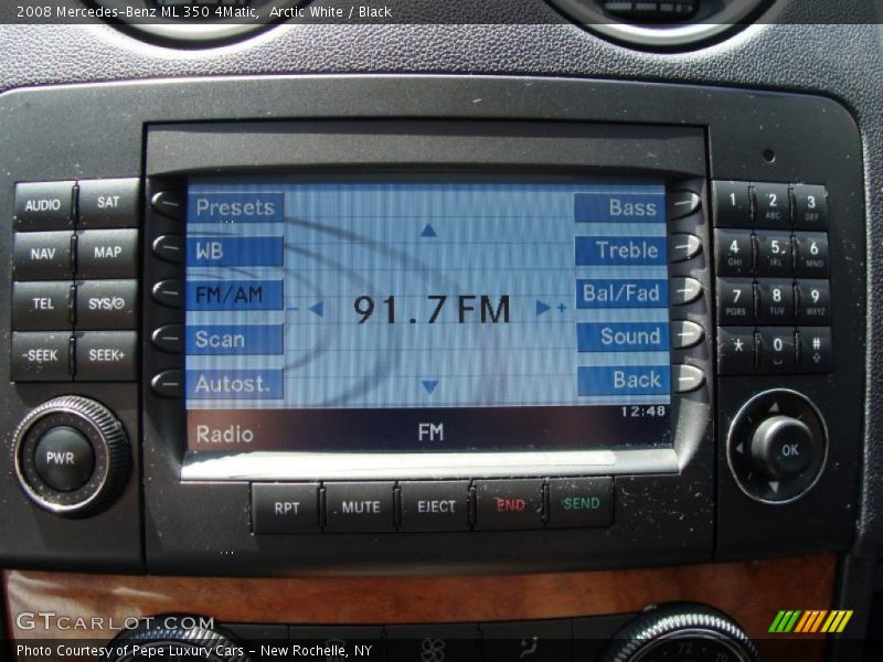 Arctic White / Black 2008 Mercedes-Benz ML 350 4Matic