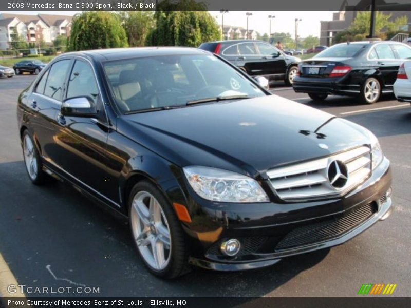 Black / Black 2008 Mercedes-Benz C 300 Sport