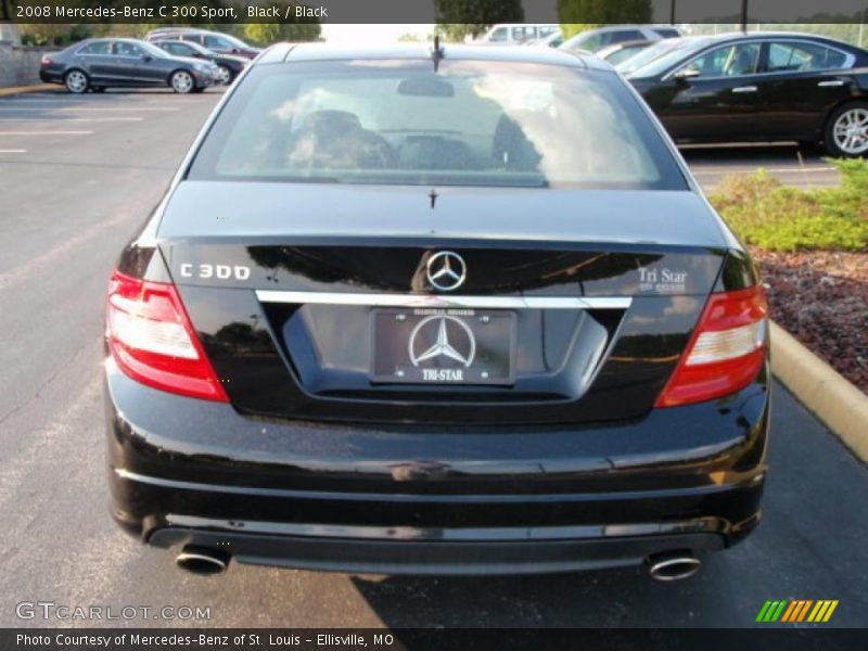 Black / Black 2008 Mercedes-Benz C 300 Sport
