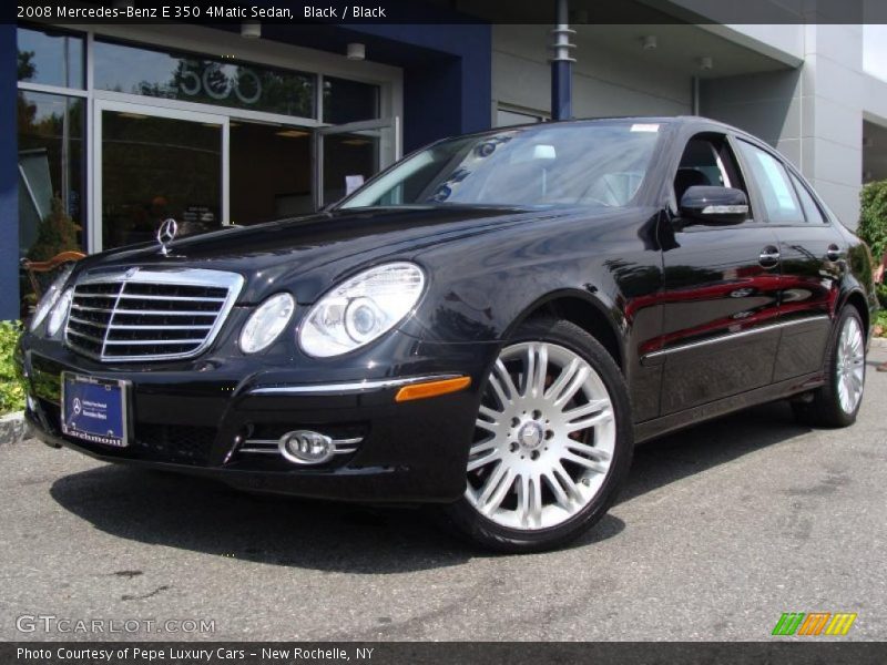 Black / Black 2008 Mercedes-Benz E 350 4Matic Sedan