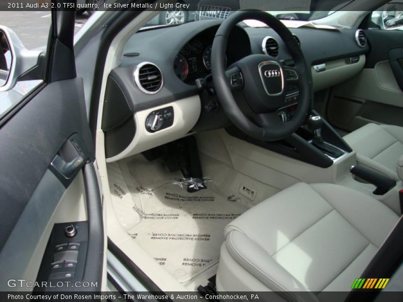 Ice Silver Metallic / Light Grey 2011 Audi A3 2.0 TFSI quattro