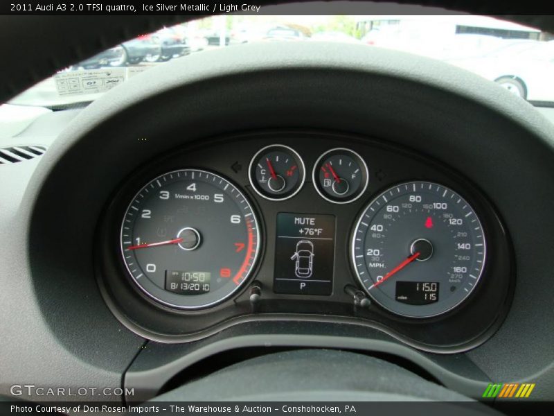 Ice Silver Metallic / Light Grey 2011 Audi A3 2.0 TFSI quattro