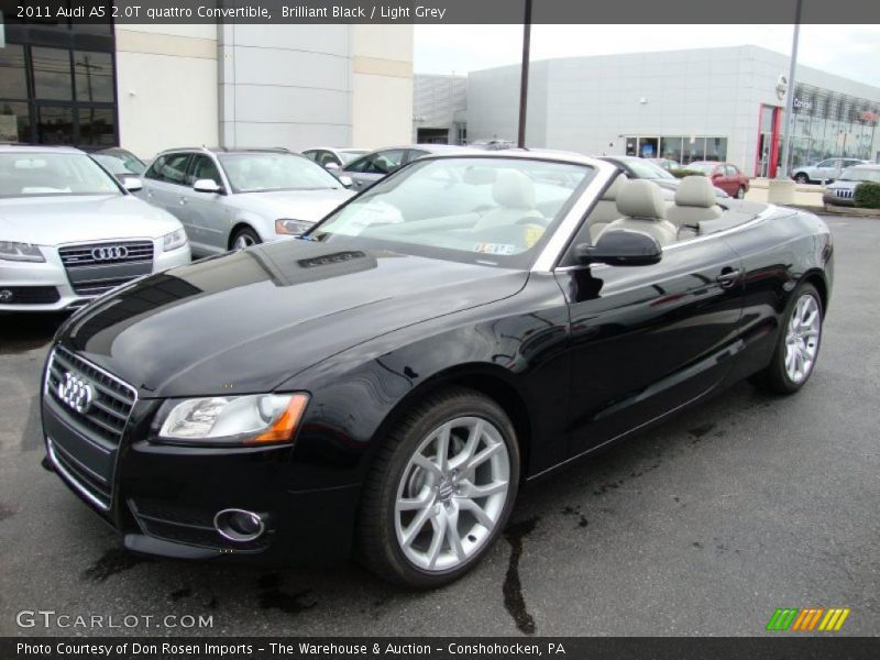 Brilliant Black / Light Grey 2011 Audi A5 2.0T quattro Convertible