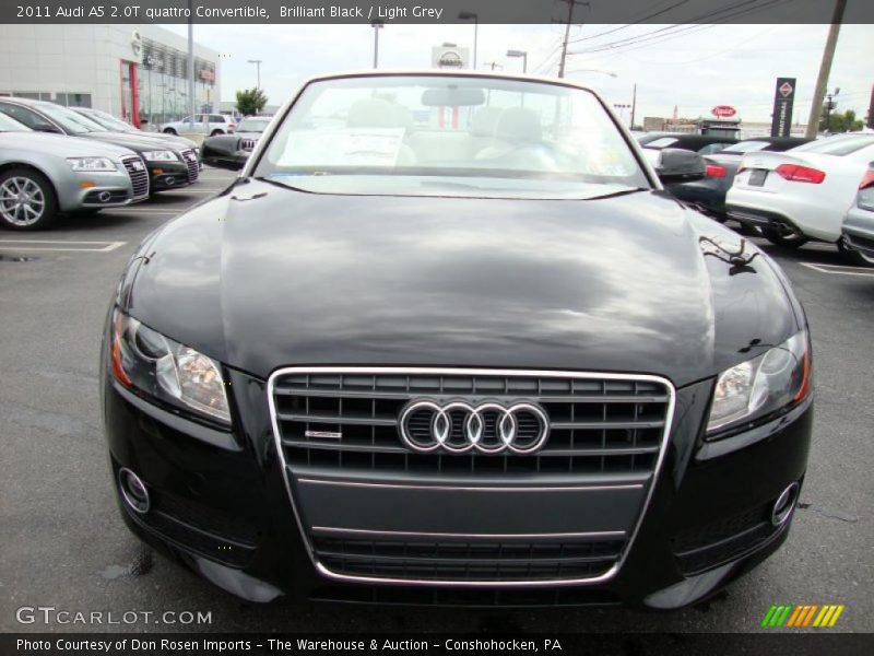 Brilliant Black / Light Grey 2011 Audi A5 2.0T quattro Convertible