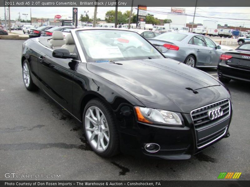 Brilliant Black / Light Grey 2011 Audi A5 2.0T quattro Convertible