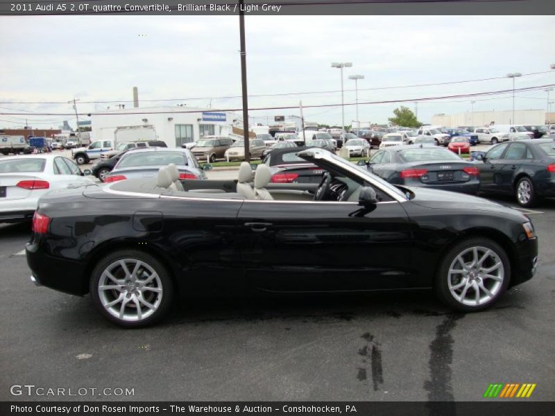 Brilliant Black / Light Grey 2011 Audi A5 2.0T quattro Convertible