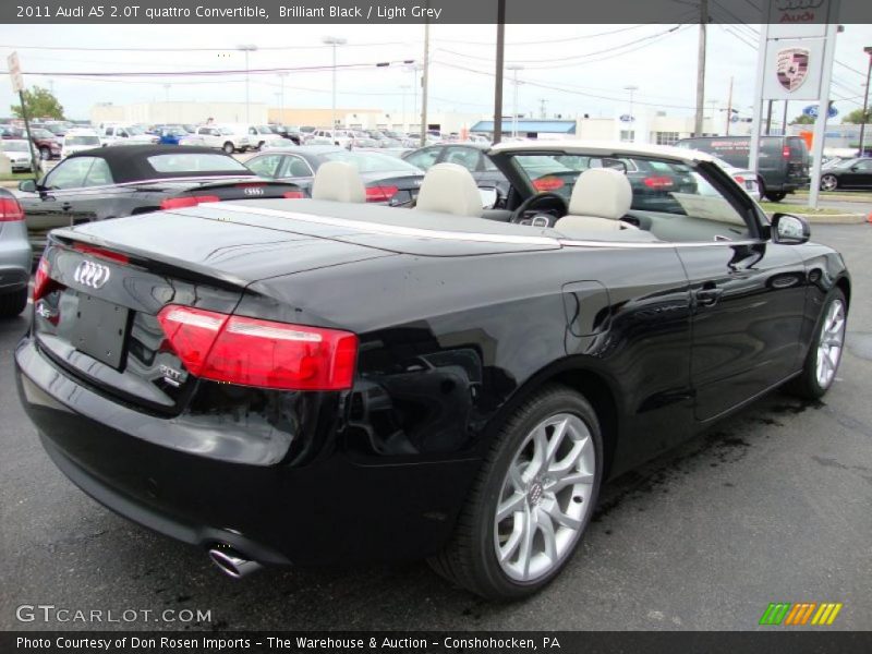 Brilliant Black / Light Grey 2011 Audi A5 2.0T quattro Convertible