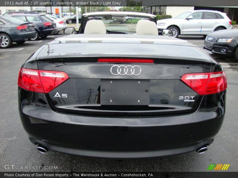 Brilliant Black / Light Grey 2011 Audi A5 2.0T quattro Convertible