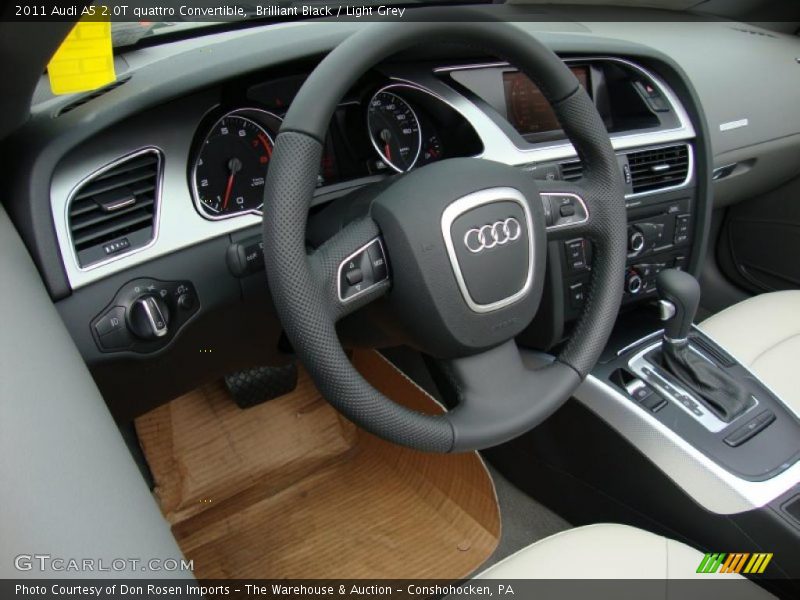 Brilliant Black / Light Grey 2011 Audi A5 2.0T quattro Convertible