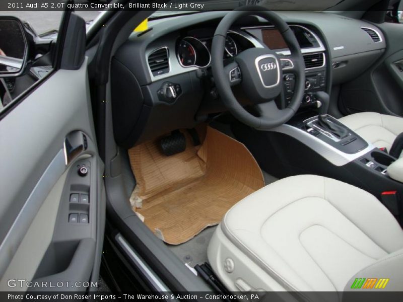 Brilliant Black / Light Grey 2011 Audi A5 2.0T quattro Convertible
