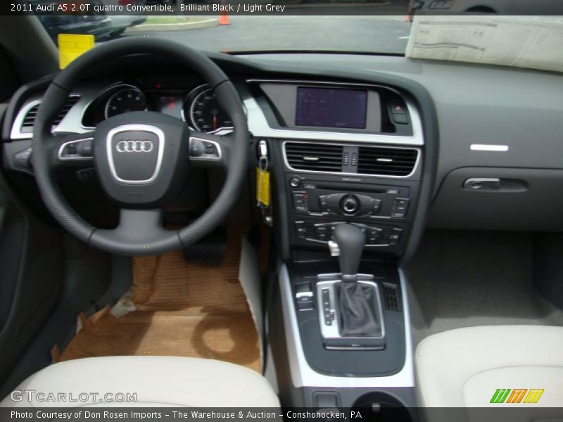 Brilliant Black / Light Grey 2011 Audi A5 2.0T quattro Convertible