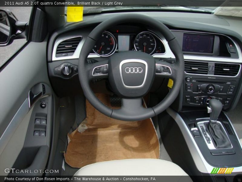 Brilliant Black / Light Grey 2011 Audi A5 2.0T quattro Convertible