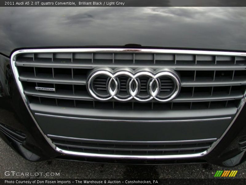 Brilliant Black / Light Grey 2011 Audi A5 2.0T quattro Convertible