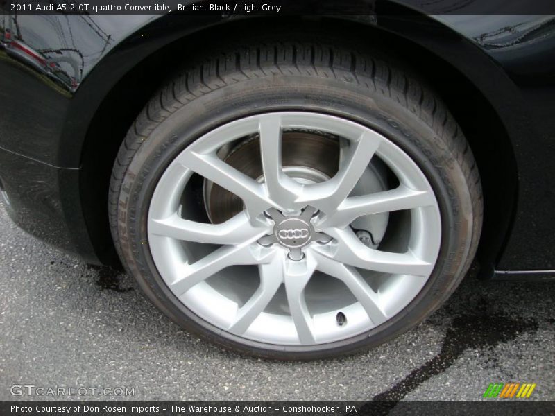 Brilliant Black / Light Grey 2011 Audi A5 2.0T quattro Convertible