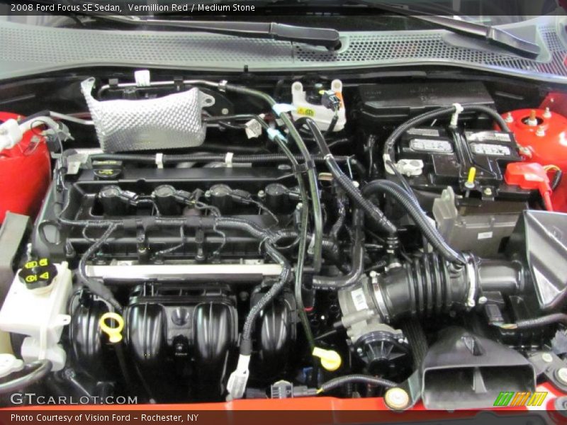 Vermillion Red / Medium Stone 2008 Ford Focus SE Sedan