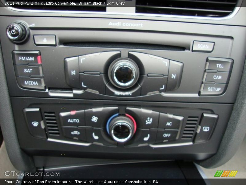 Brilliant Black / Light Grey 2011 Audi A5 2.0T quattro Convertible