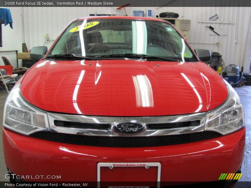 Vermillion Red / Medium Stone 2008 Ford Focus SE Sedan
