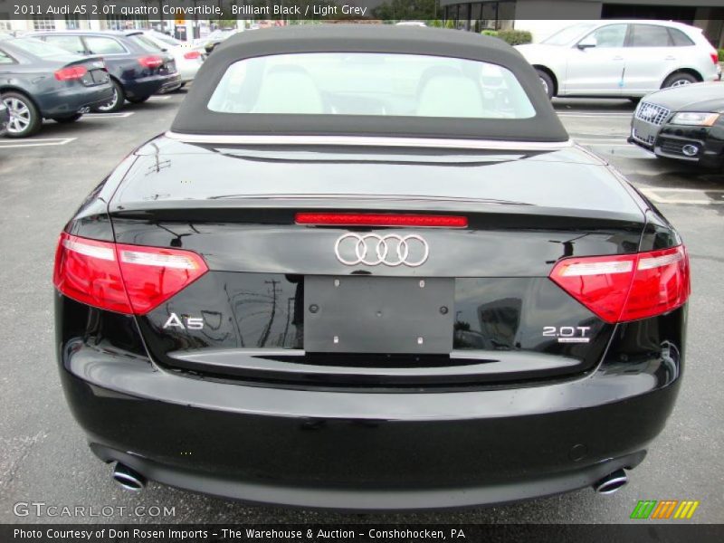 Brilliant Black / Light Grey 2011 Audi A5 2.0T quattro Convertible