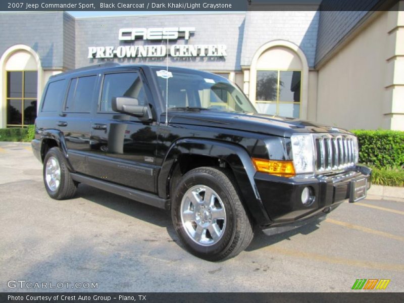 Black Clearcoat / Dark Khaki/Light Graystone 2007 Jeep Commander Sport