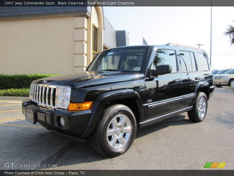 Black Clearcoat / Dark Khaki/Light Graystone 2007 Jeep Commander Sport