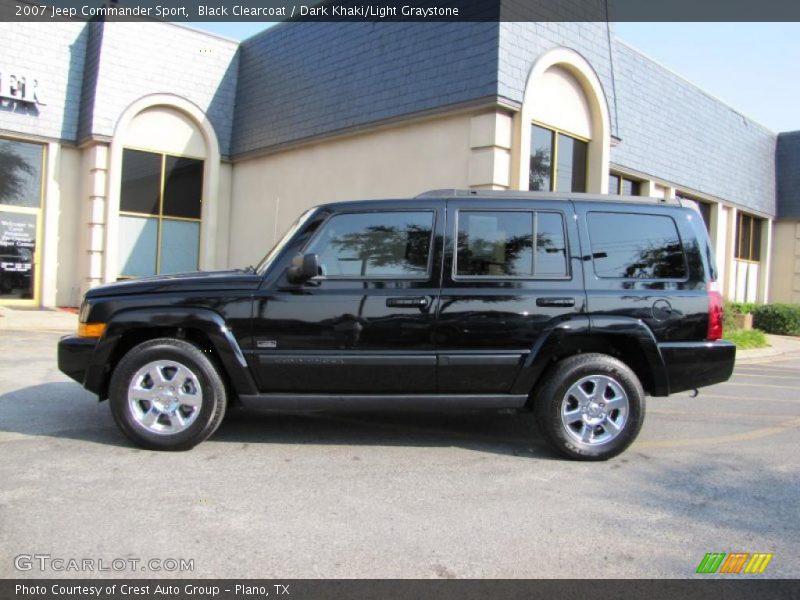 Black Clearcoat / Dark Khaki/Light Graystone 2007 Jeep Commander Sport