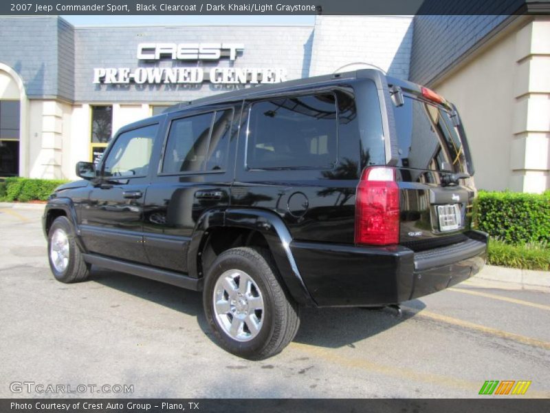 Black Clearcoat / Dark Khaki/Light Graystone 2007 Jeep Commander Sport