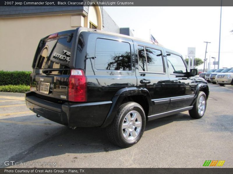 Black Clearcoat / Dark Khaki/Light Graystone 2007 Jeep Commander Sport