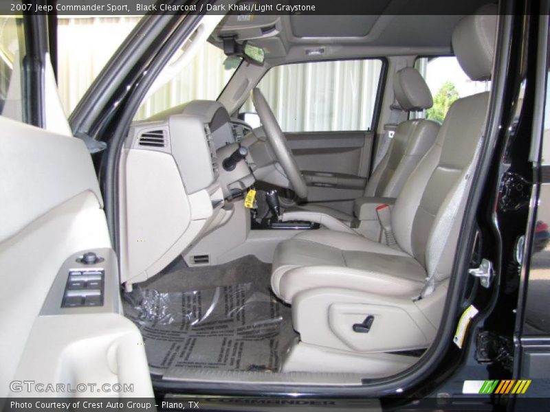 Black Clearcoat / Dark Khaki/Light Graystone 2007 Jeep Commander Sport