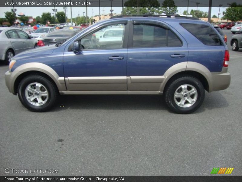 Spark Blue Metallic / Beige 2005 Kia Sorento EX
