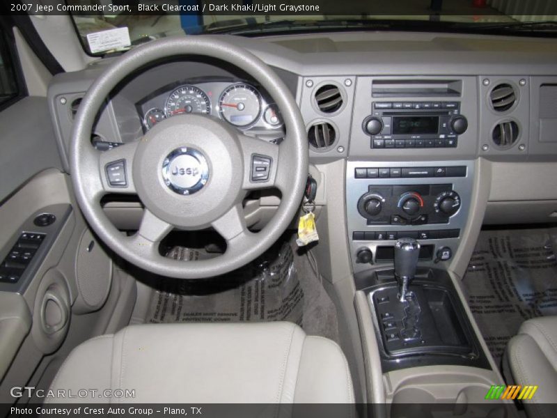 Black Clearcoat / Dark Khaki/Light Graystone 2007 Jeep Commander Sport