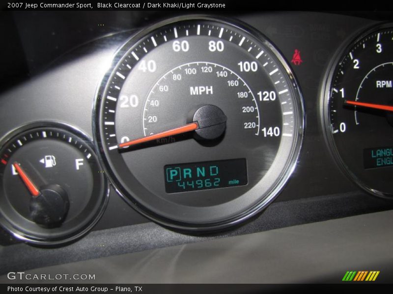 Black Clearcoat / Dark Khaki/Light Graystone 2007 Jeep Commander Sport