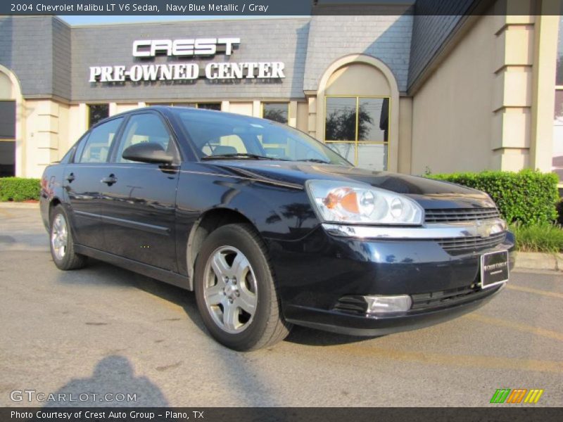 Navy Blue Metallic / Gray 2004 Chevrolet Malibu LT V6 Sedan