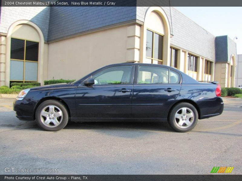 Navy Blue Metallic / Gray 2004 Chevrolet Malibu LT V6 Sedan