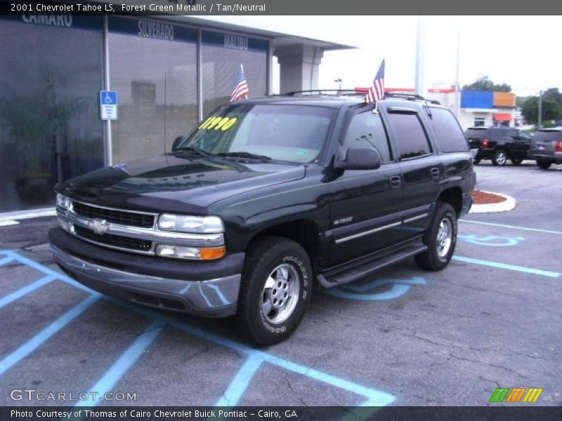 Forest Green Metallic / Tan/Neutral 2001 Chevrolet Tahoe LS