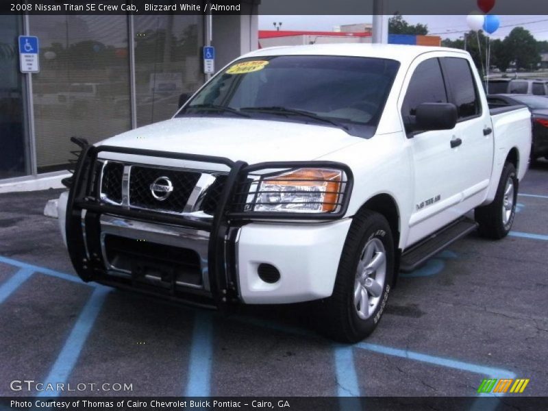 Blizzard White / Almond 2008 Nissan Titan SE Crew Cab
