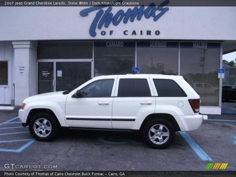 Stone White / Dark Khaki/Light Graystone 2007 Jeep Grand Cherokee Laredo