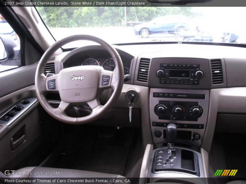 Stone White / Dark Khaki/Light Graystone 2007 Jeep Grand Cherokee Laredo