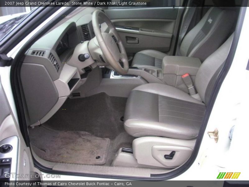 Stone White / Dark Khaki/Light Graystone 2007 Jeep Grand Cherokee Laredo