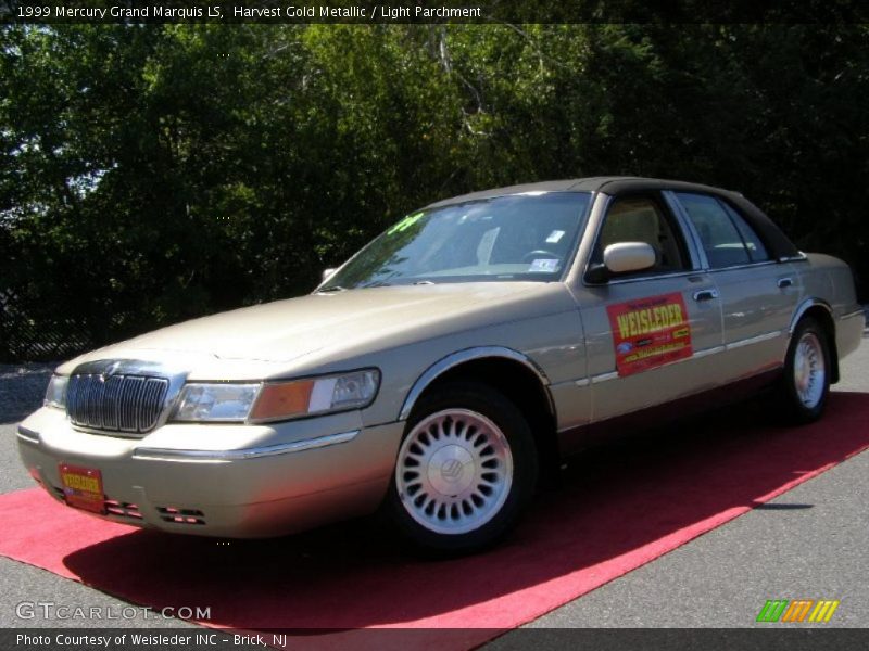 Harvest Gold Metallic / Light Parchment 1999 Mercury Grand Marquis LS
