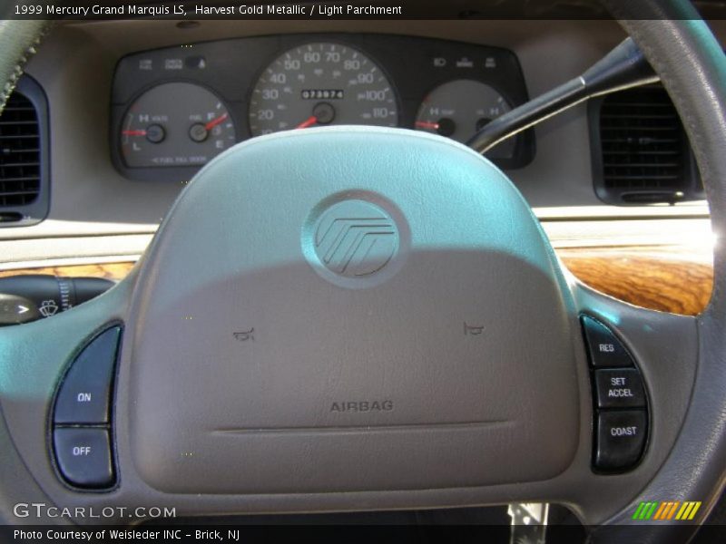 Harvest Gold Metallic / Light Parchment 1999 Mercury Grand Marquis LS