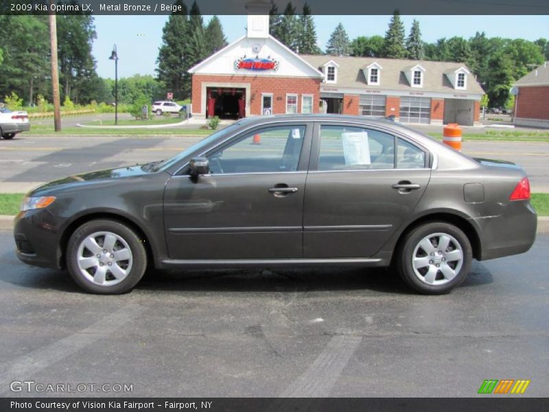 Metal Bronze / Beige 2009 Kia Optima LX