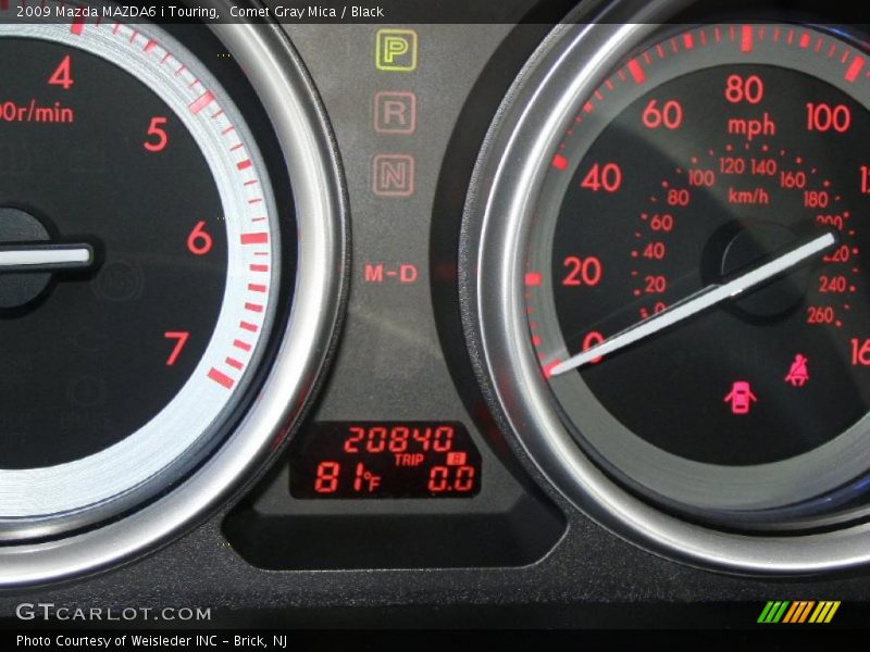 Comet Gray Mica / Black 2009 Mazda MAZDA6 i Touring