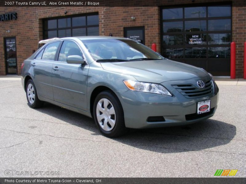 Aloe Green Metallic / Bisque 2007 Toyota Camry LE