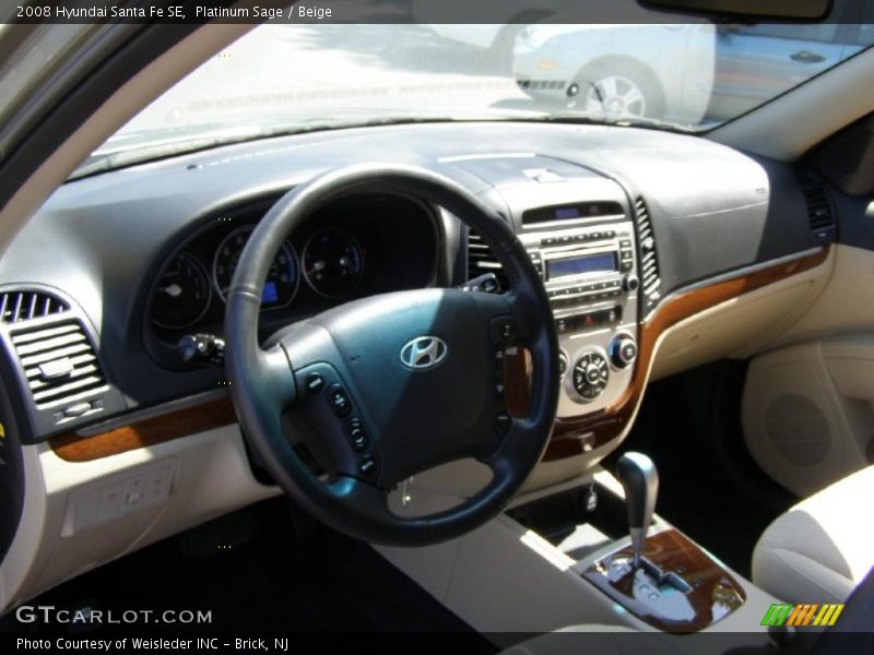 Platinum Sage / Beige 2008 Hyundai Santa Fe SE