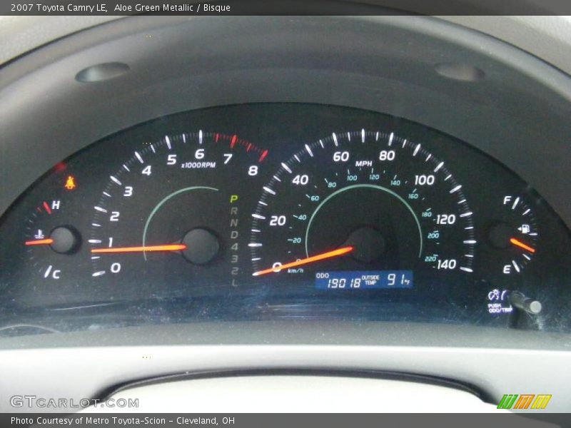 Aloe Green Metallic / Bisque 2007 Toyota Camry LE