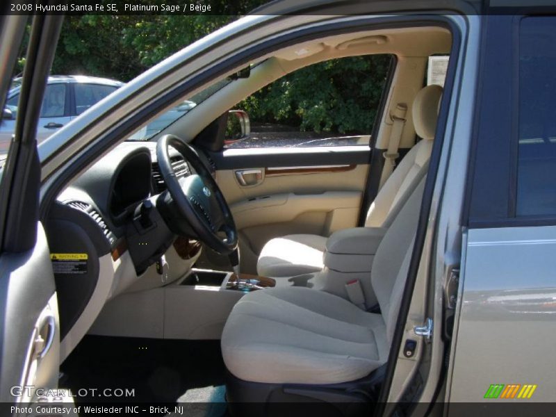 Platinum Sage / Beige 2008 Hyundai Santa Fe SE